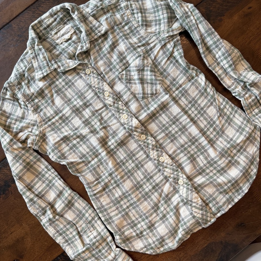 Denim & Supply Ralph Lauren Shirt Womens XS Green Plaid Flannel RL Tomboy